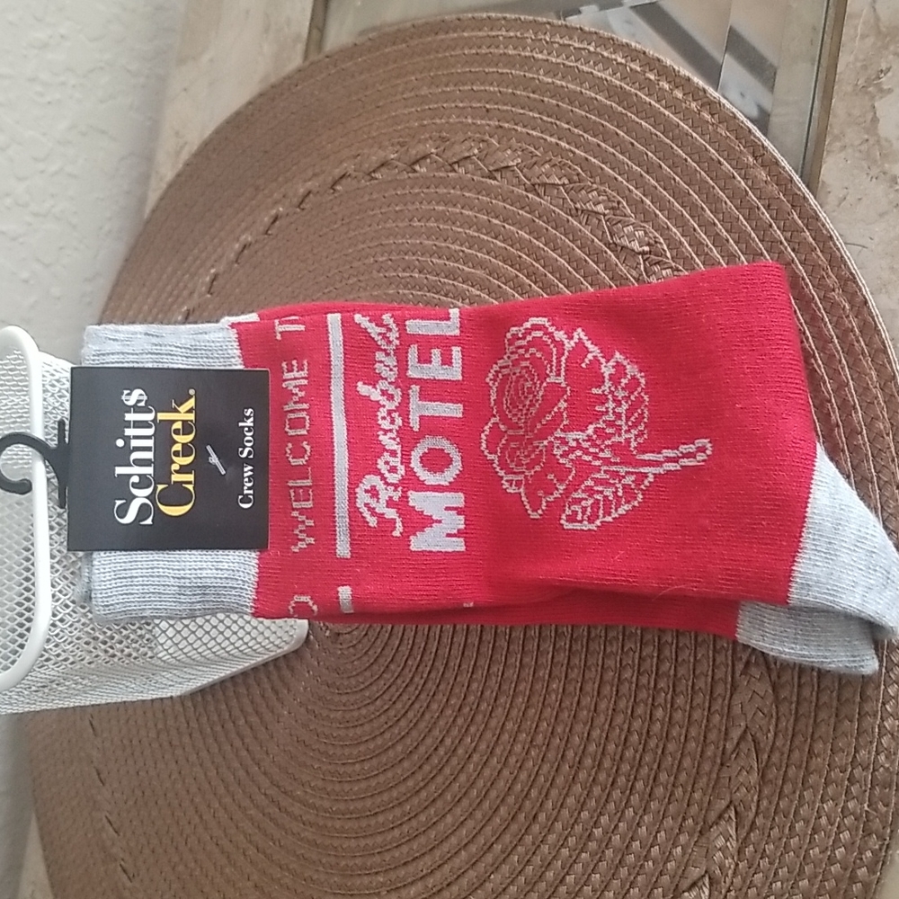 Schitts Creek Rosebud Motel socks